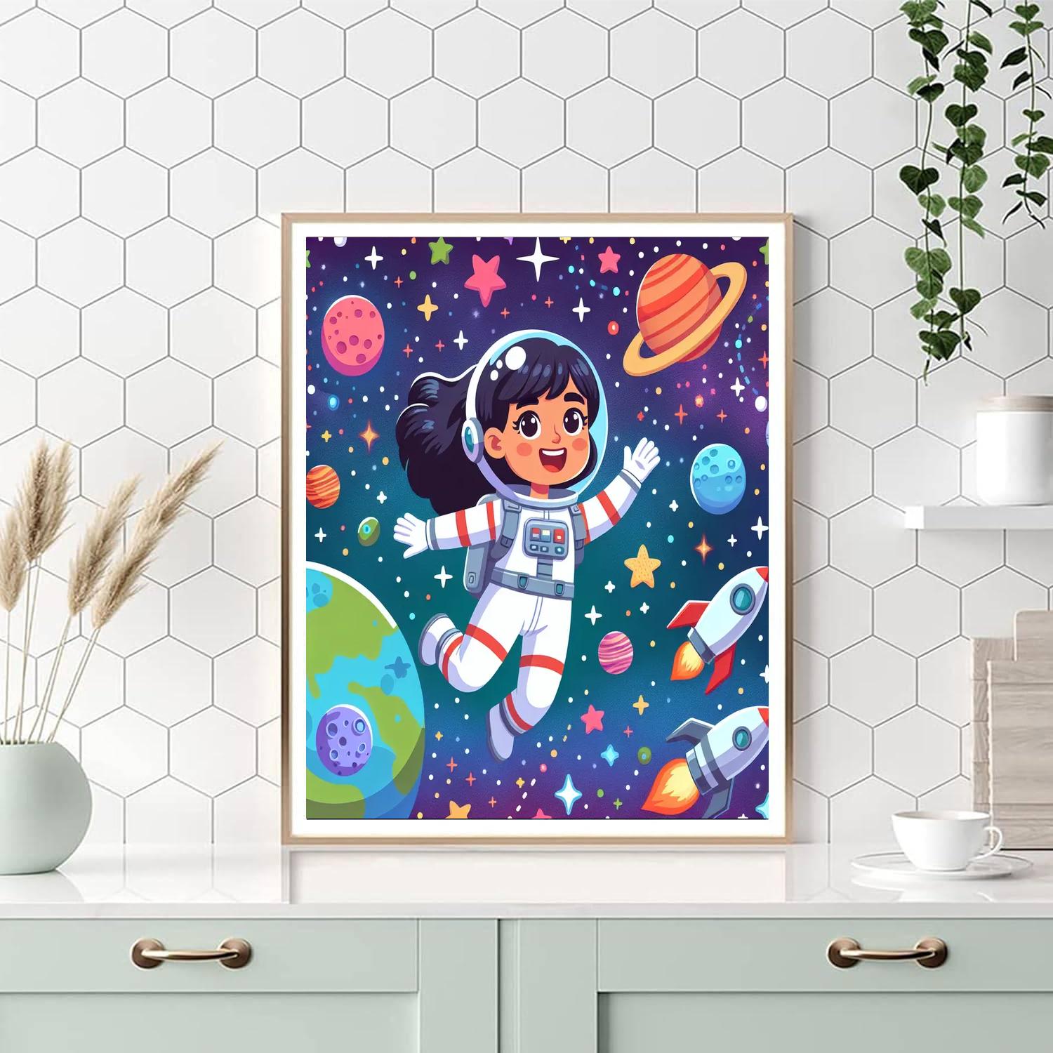 Astronaut's Galactic Voyage Paint By Number