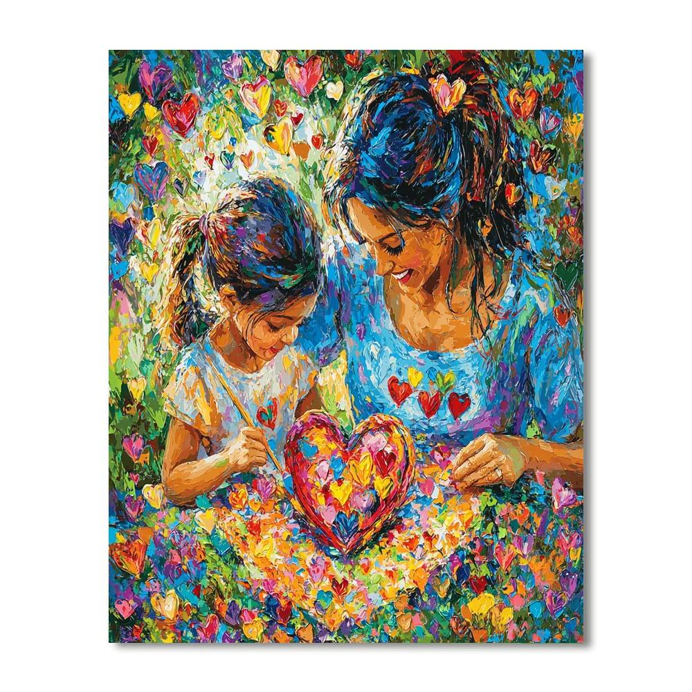 Hearts Connected Paint By Color