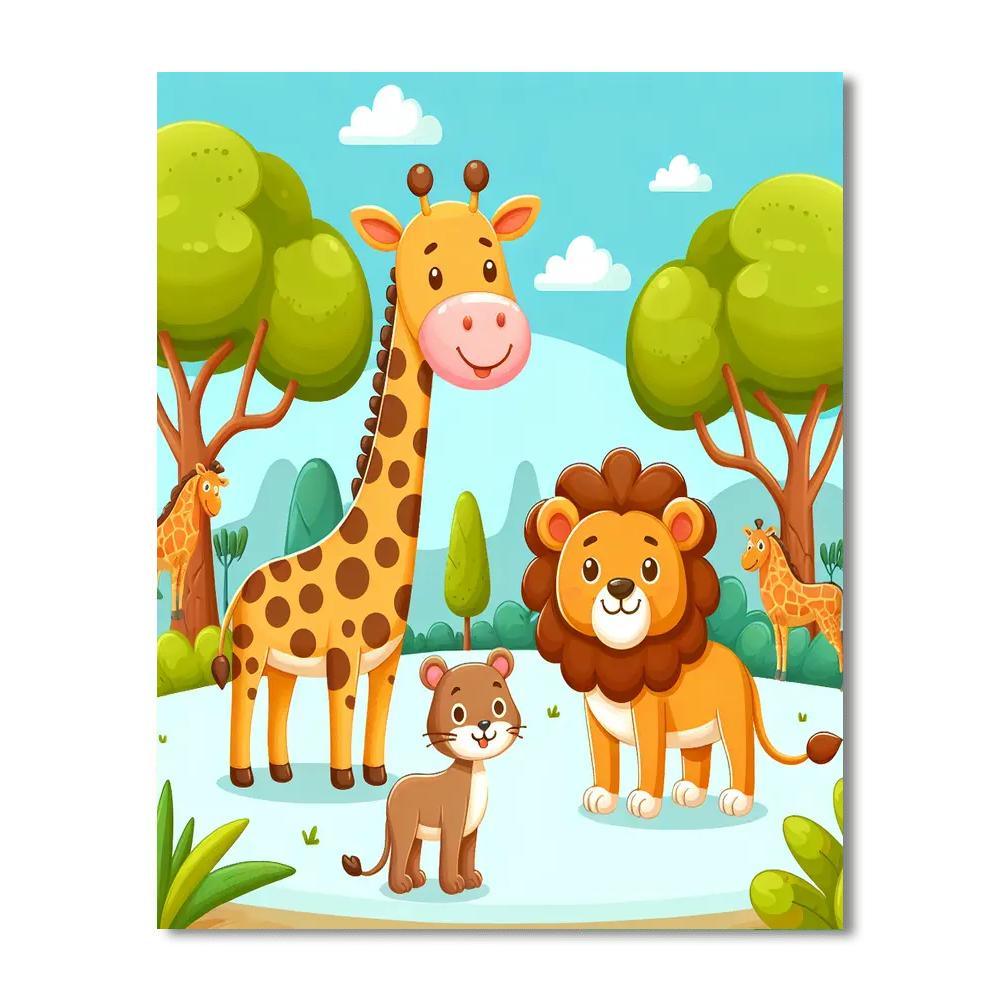 Zoo Animal Kingdom Paint By Numbers Kits