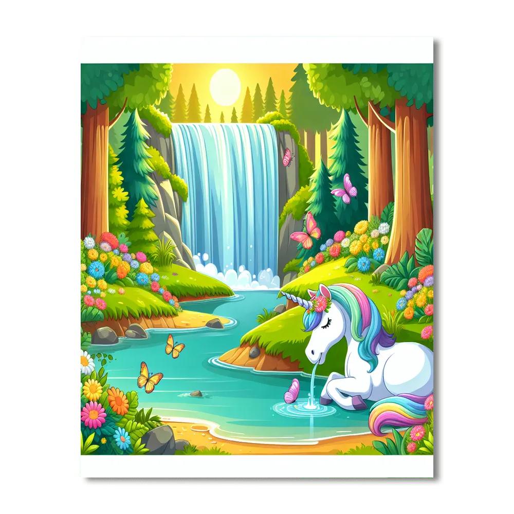 Magical Waterfall Paint By Numbers Art