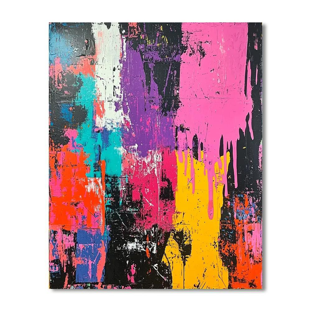 Jean-Michel Basquiat Inspired Tension And Harmony  Paint By Color