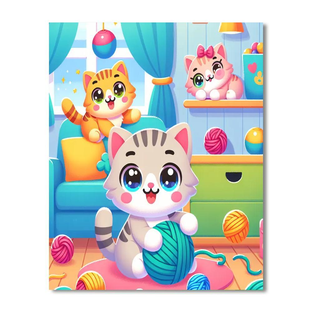 Cuddly Cat Capers Paint By Numbers Kits