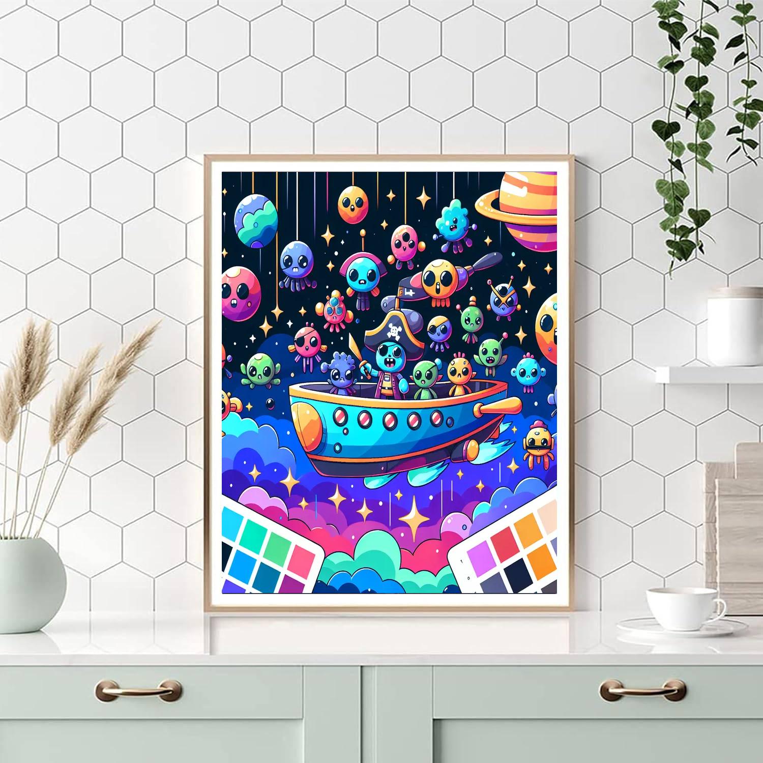 Galactic Pirate Adventure Paint By Number