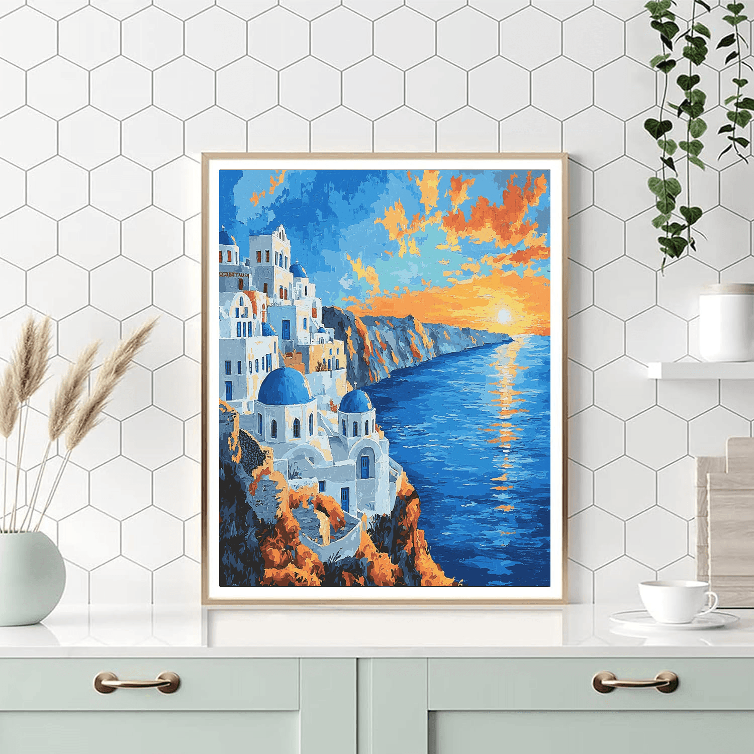 Santorini's Caldera - Greece Numbered Painting Kits