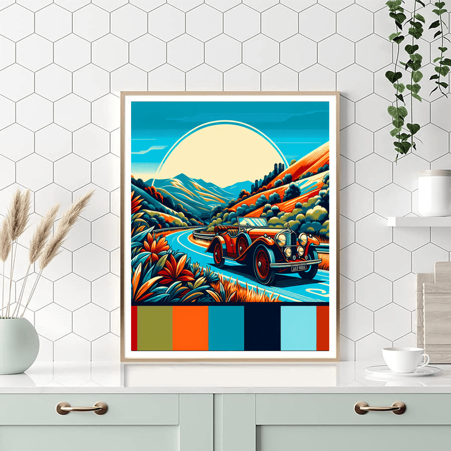 Vintage Car Adventures Paint By Color