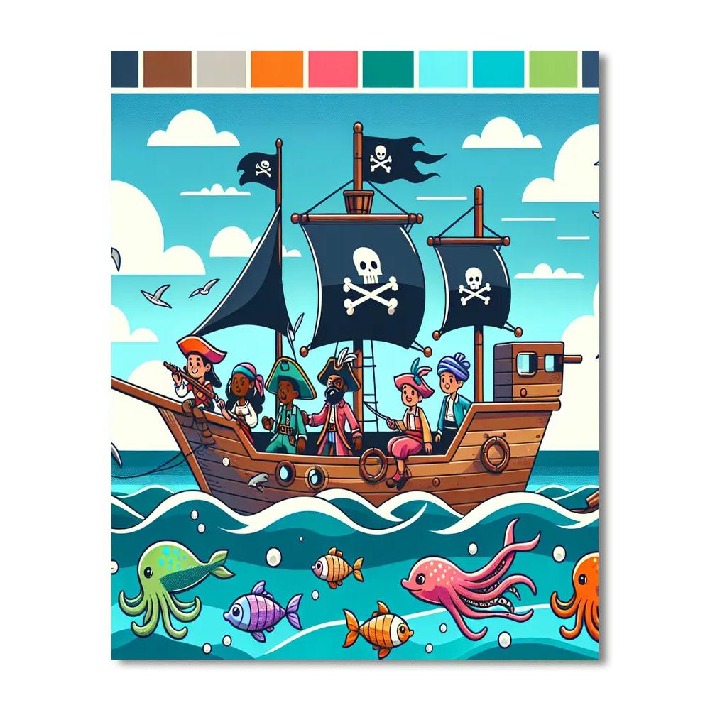 Oceanic Pirate Voyage Paint By Numbers Kits