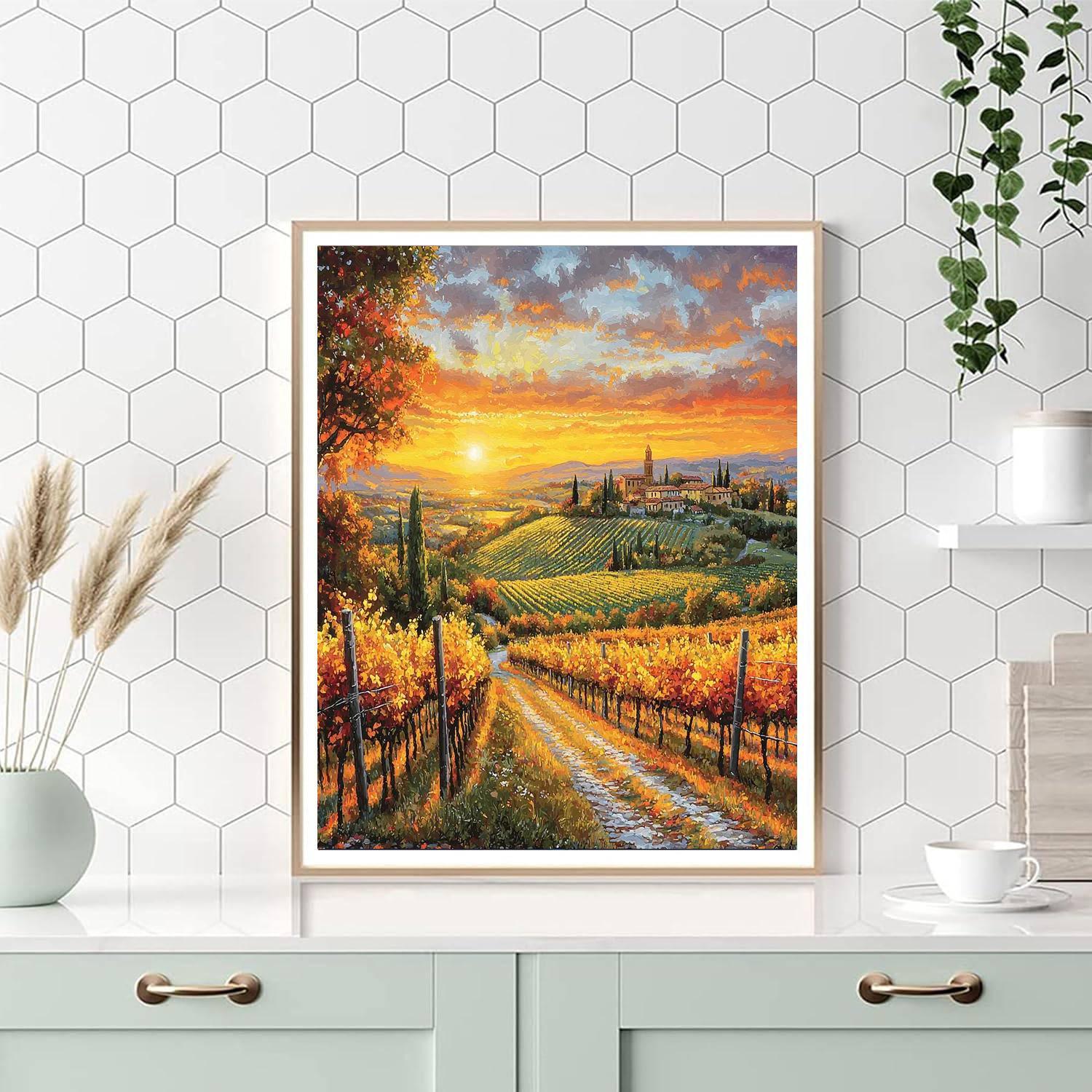 Michelangelo Inspired Sunset In Tuscany  DIY Paint By Numbers