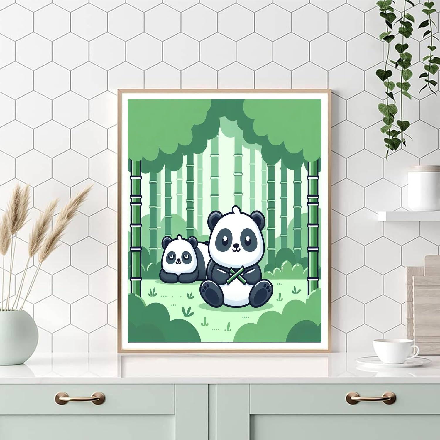 Peaceful Panda Sanctuary Painting By Numbers Kit