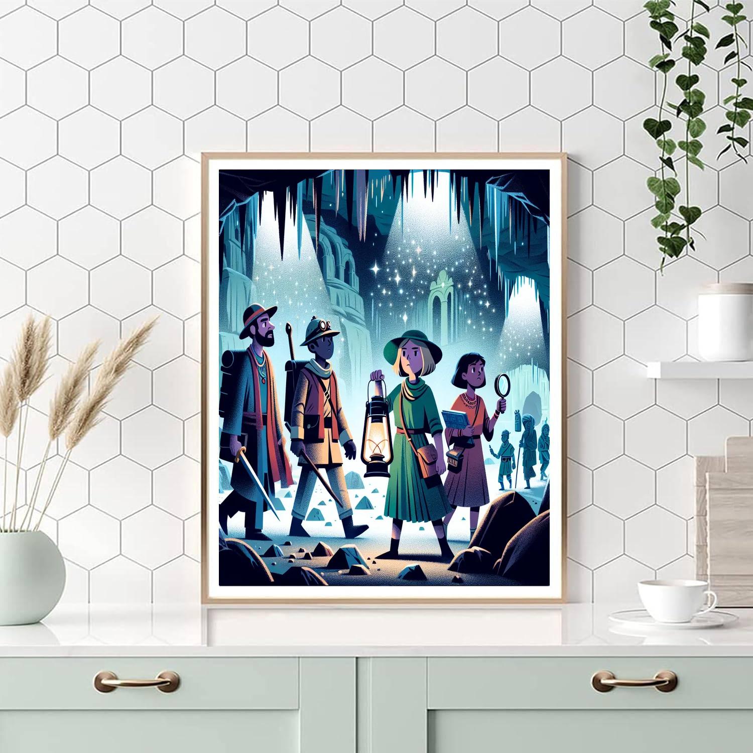 Explorer's Secret Cavern Painting Number Kit