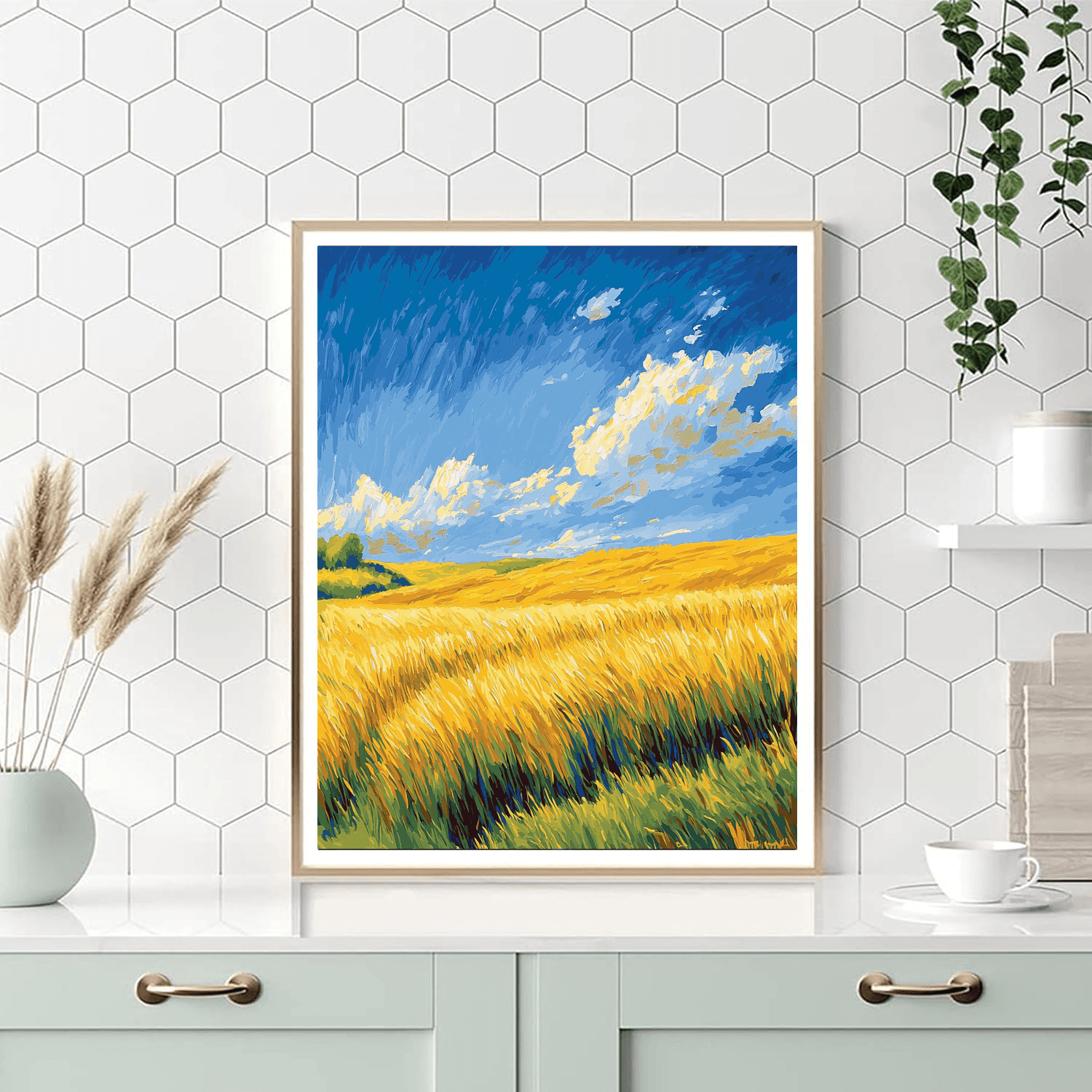 Van Gogh Inspired Golden Fields Of Dreams  Painting By Numbers Kit