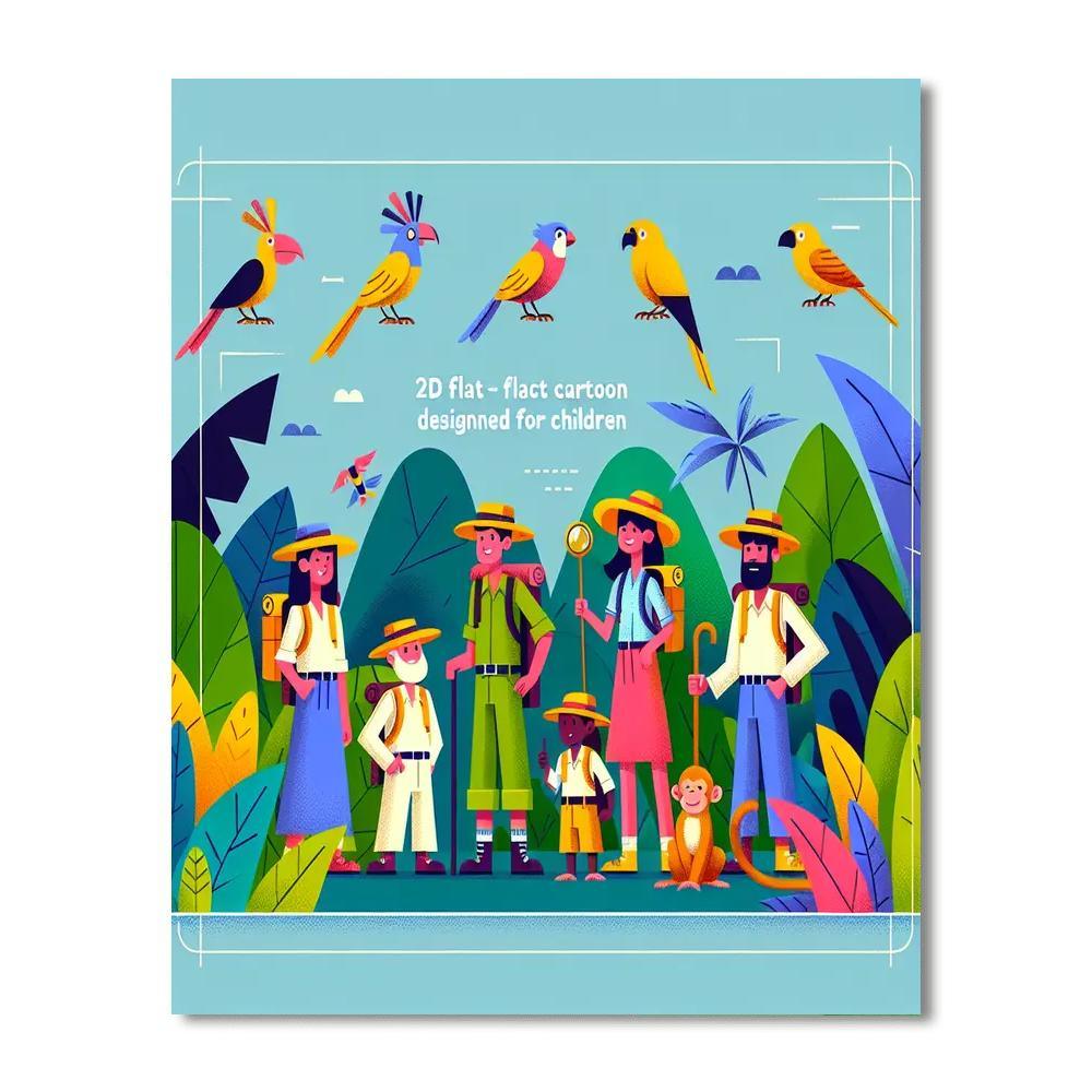 Rainforest Jungle Safari Numbered Painting Kits