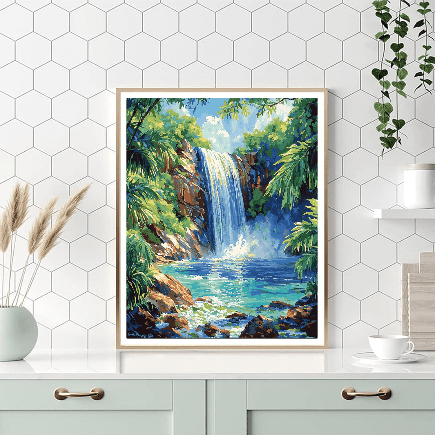 Hidden Waterfall Of Tamarin Paint By Numbers