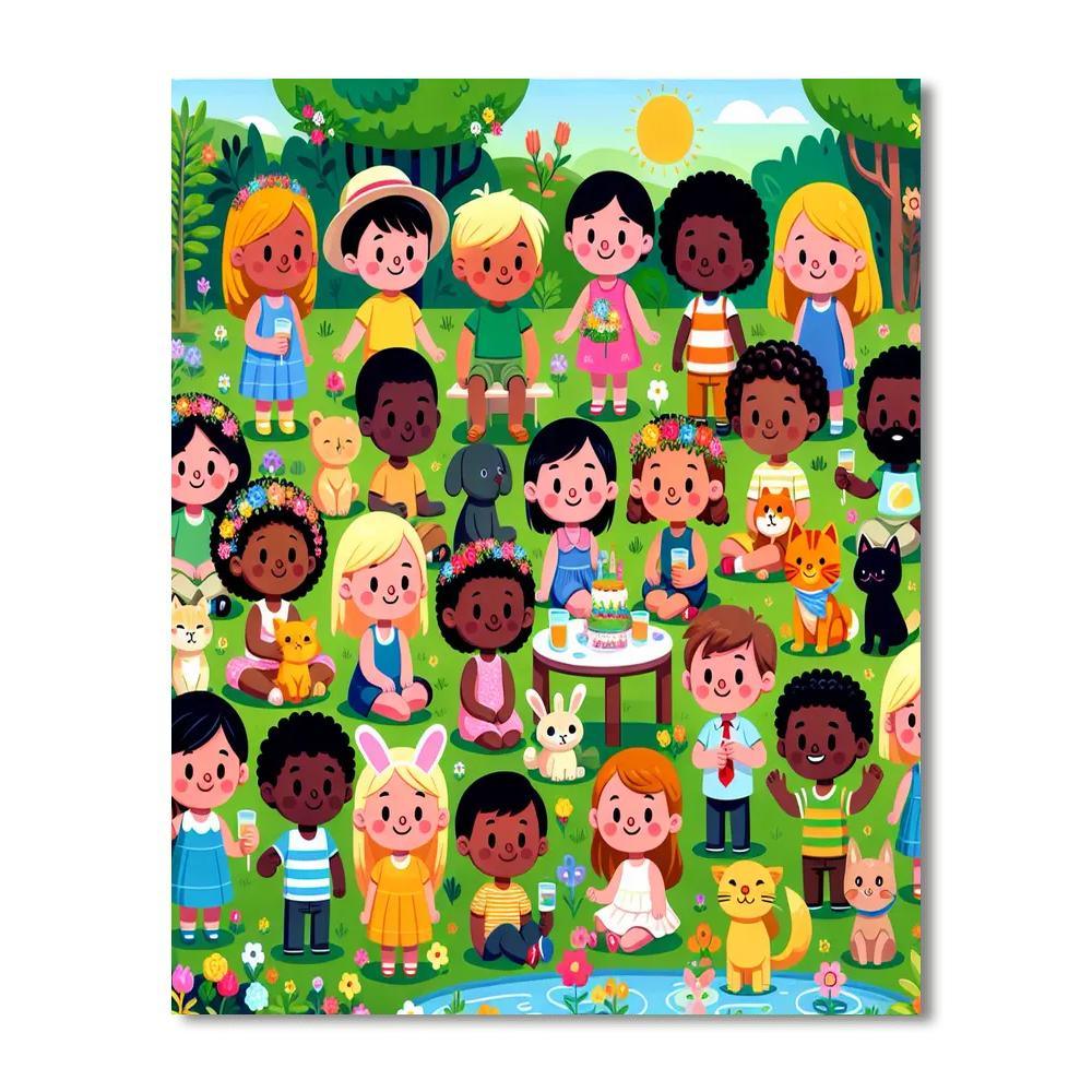 Friendship Garden Party Paint By Number
