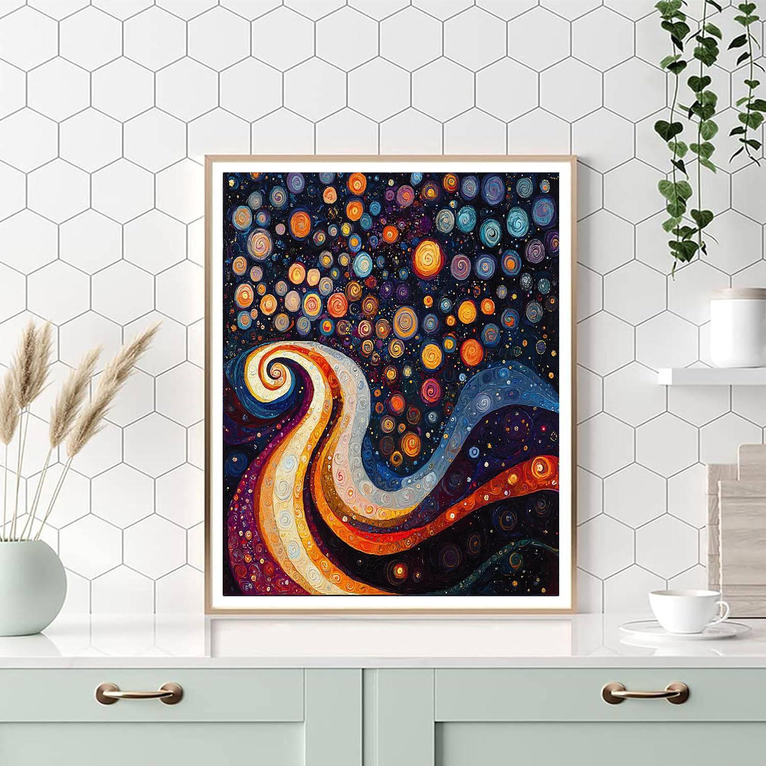 Gustav Klimt Inspired Emotional Whirlwind  Paint By Numbers Art