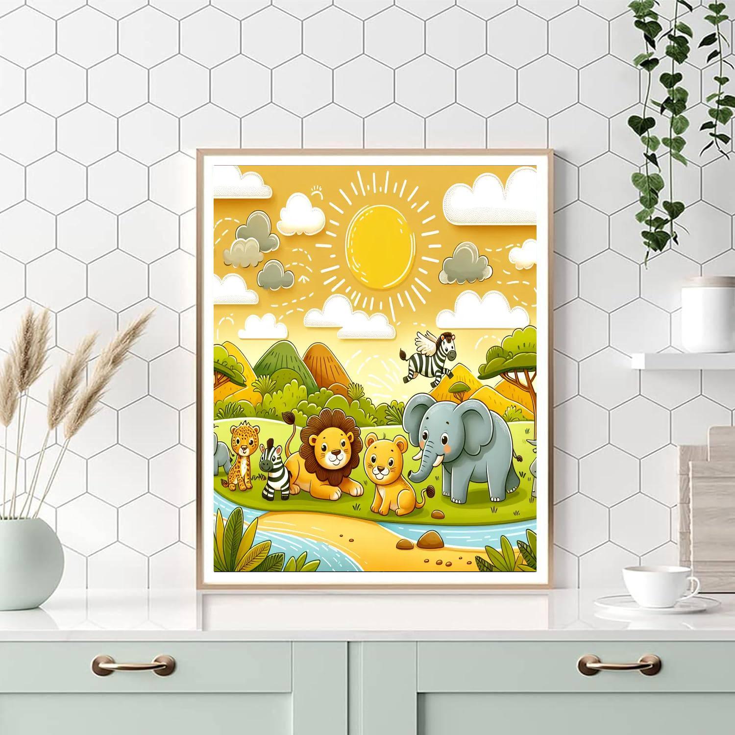 Safari For Young Adventurers Painting By Numbers Kit