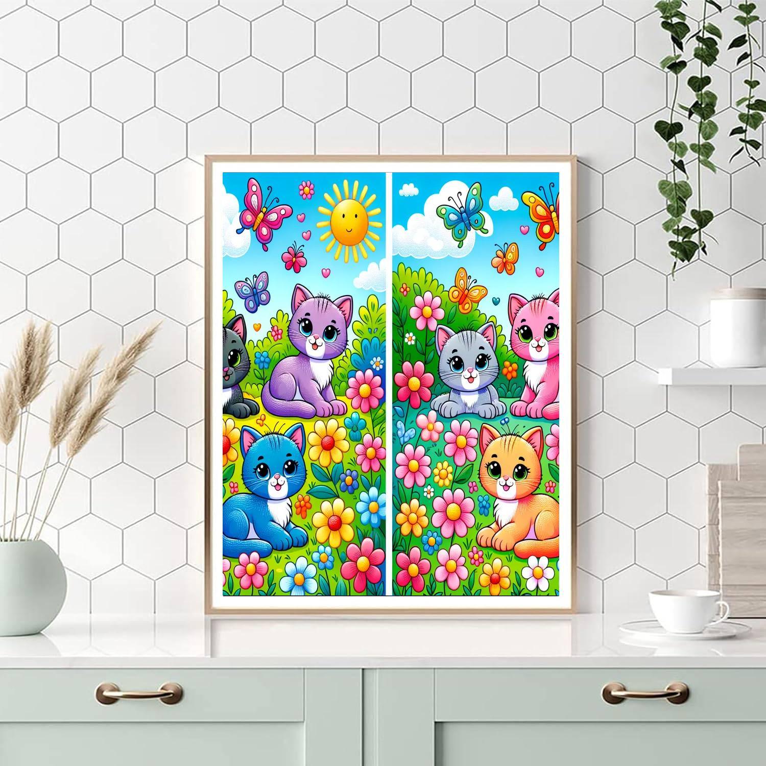 Playful Kitten Friends Numbered Painting Kits