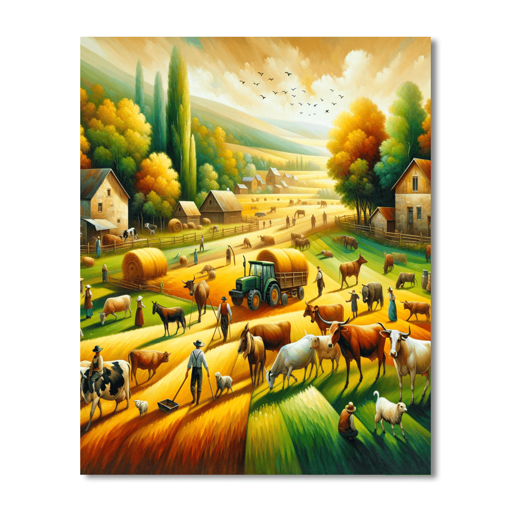Farmyard Harmony Paint By Number