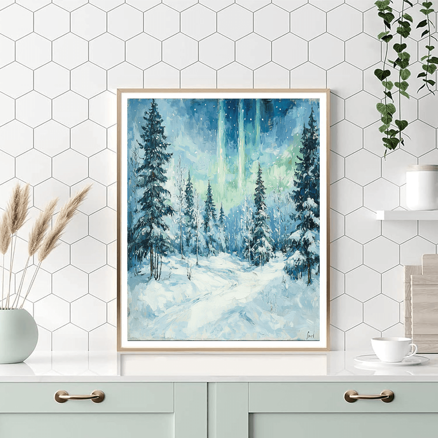 Edvard Munch Inspired Whimsical Nordic Winter Landscape  Paint By Numbers