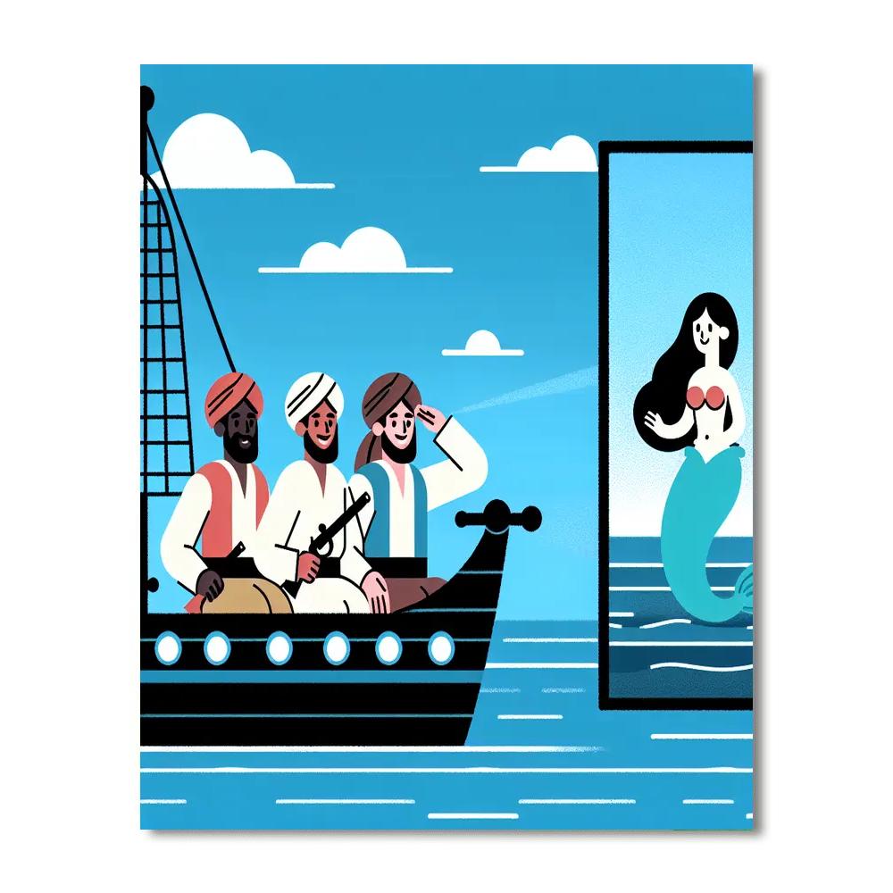 Pirates And Mermaids Treasure Hunt Paint By Number