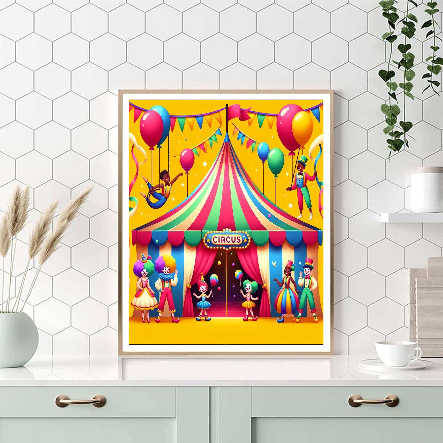 Circus Surprise Number Painting