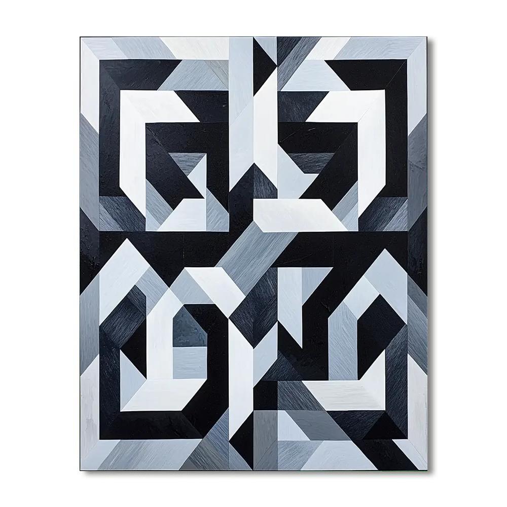 M.C. Escher Inspired Geometric Reverberations  Numbered Painting Kits
