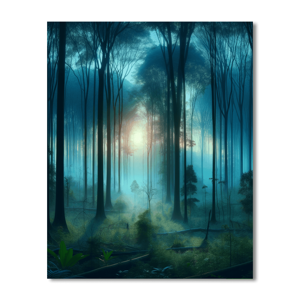 Quiet Forest Morning DIY Paint By Numbers
