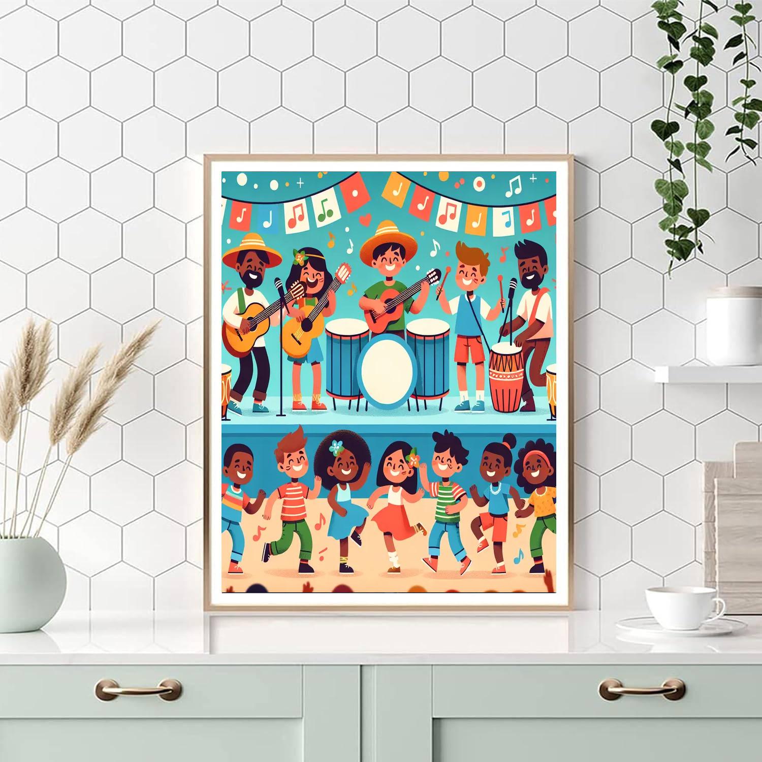 Festival Of Music And Dance Painting Number Kit