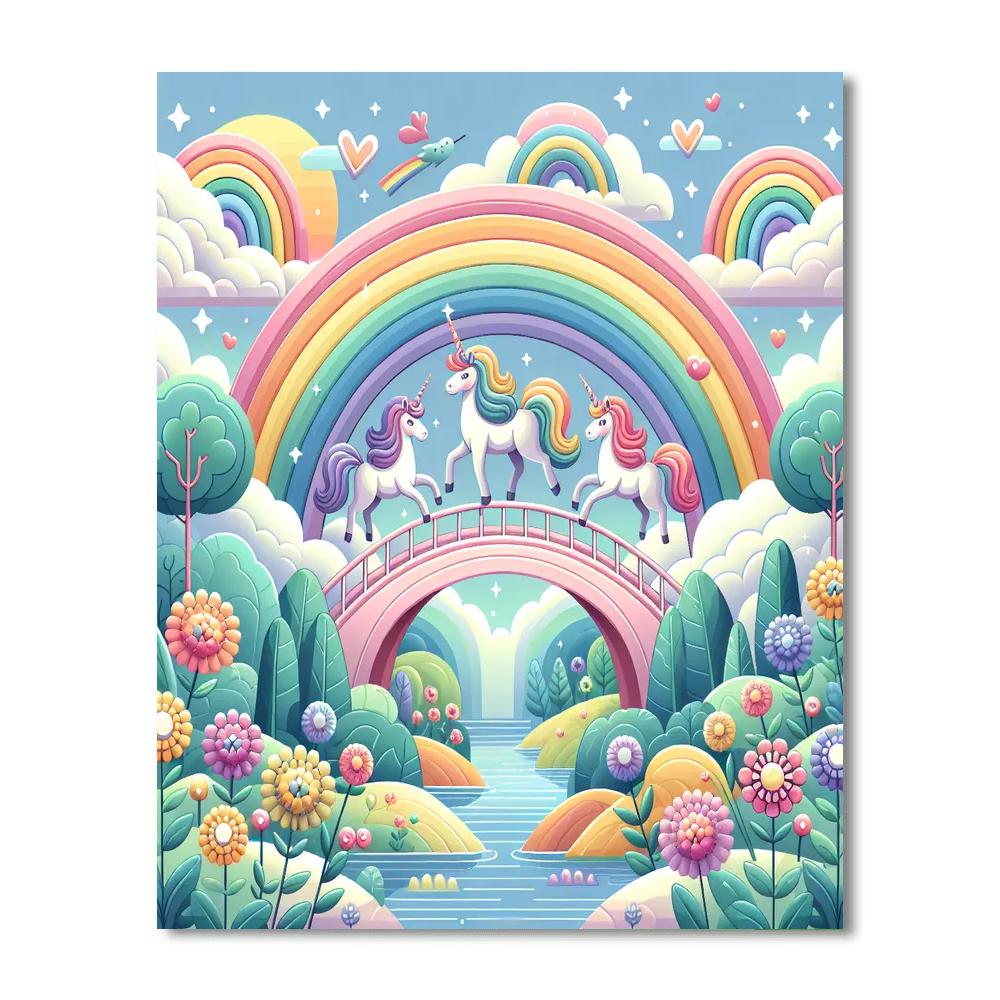 Rainbow Bridge Fantasy Paint By Numbers Art