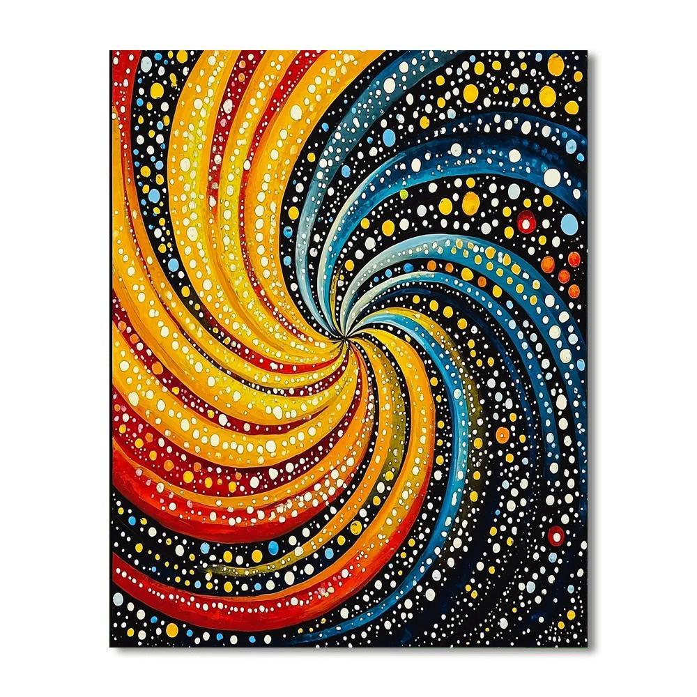 Yayoi Kusama Inspired Cosmic Vibrance  DIY Paint By Numbers