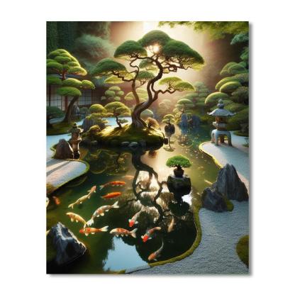 Enchanted Japanese Garden DIY Paint By Numbers