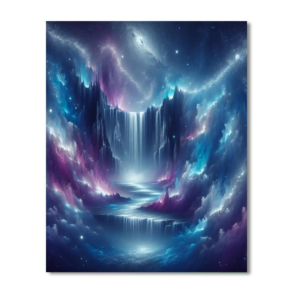 Cosmic Waterfall Whispers Paint By Numbers