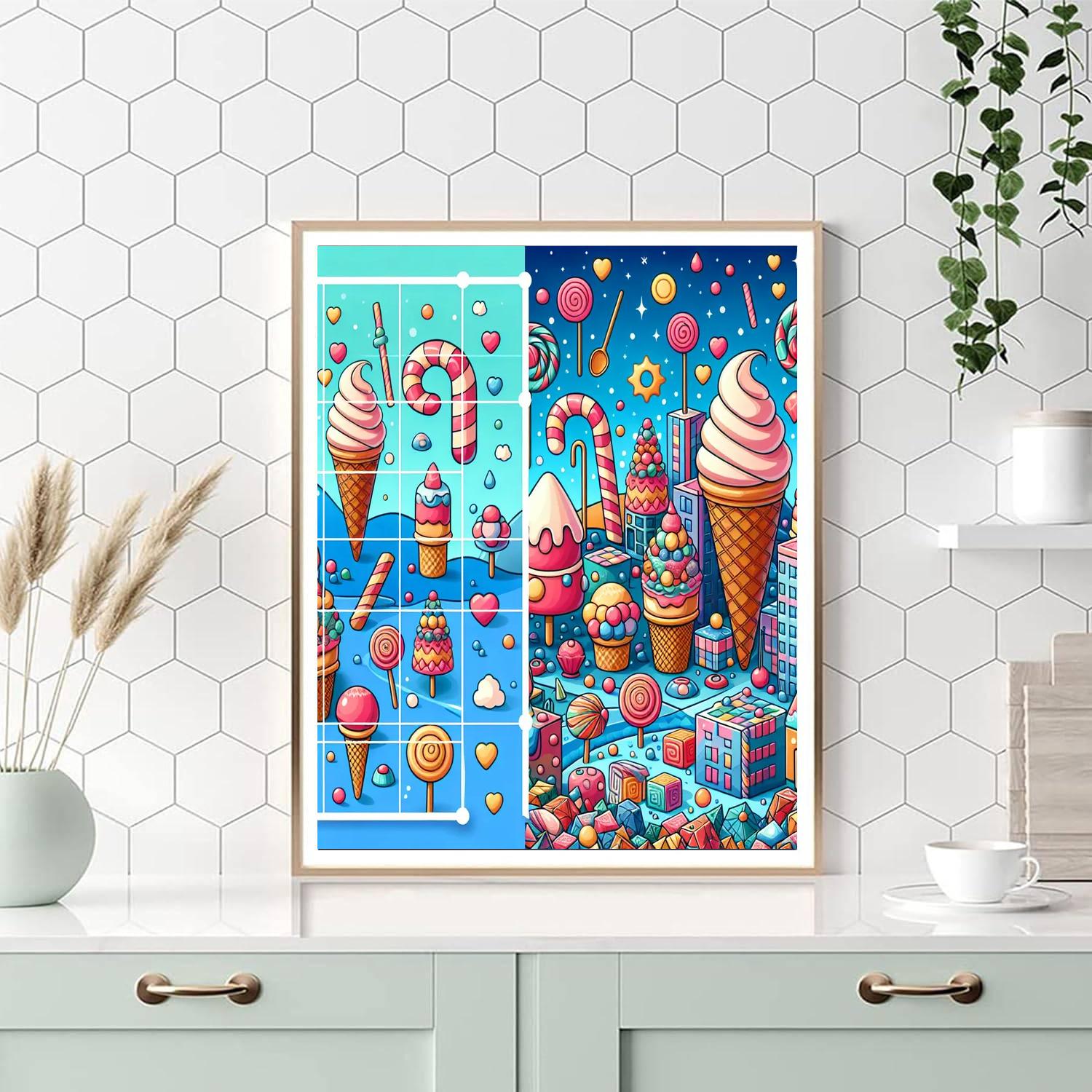 Joyful Ice Cream Dreamland Paint By Numbers Art