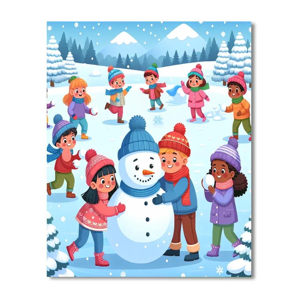 Winter Wonderland Snow Day DIY Paint By Numbers