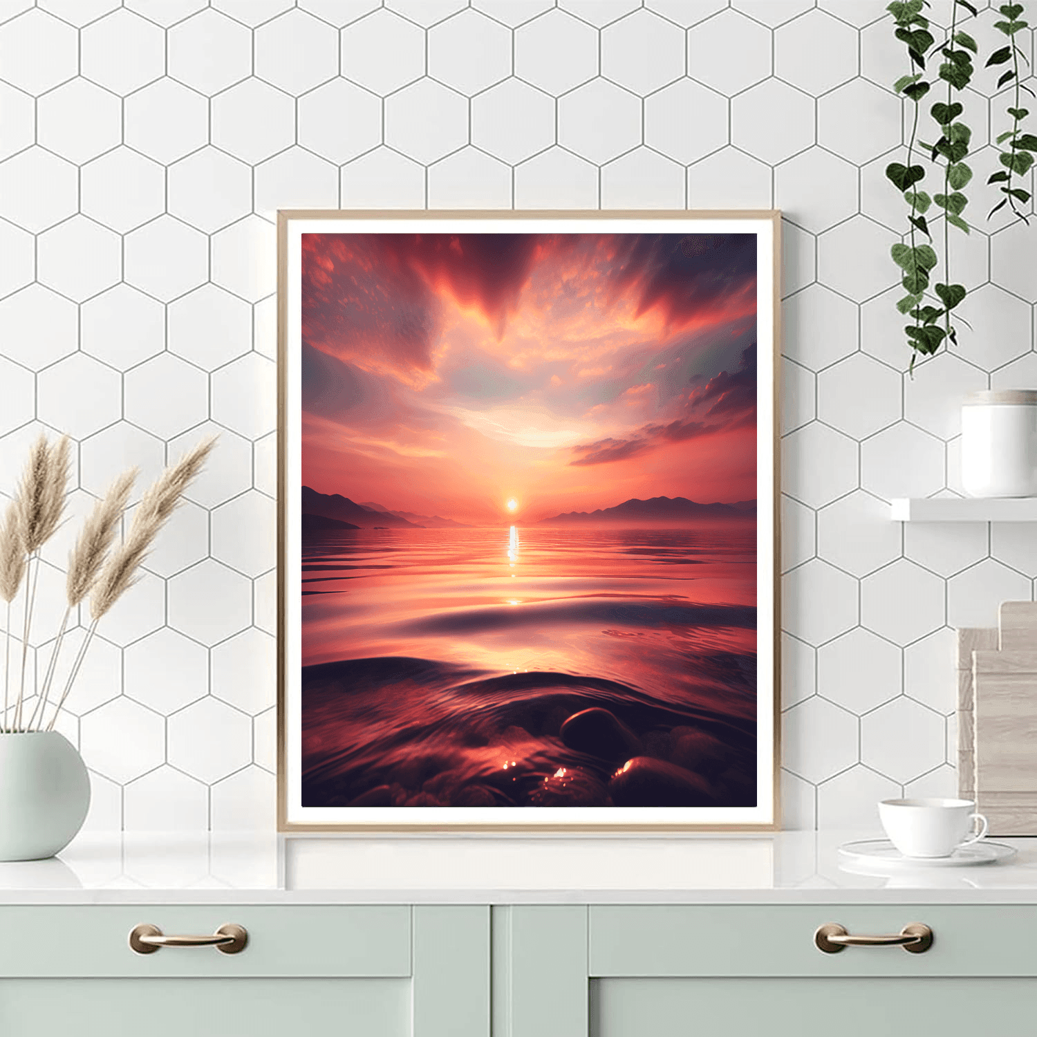 Sunset Horizon Glow DIY Paint By Numbers