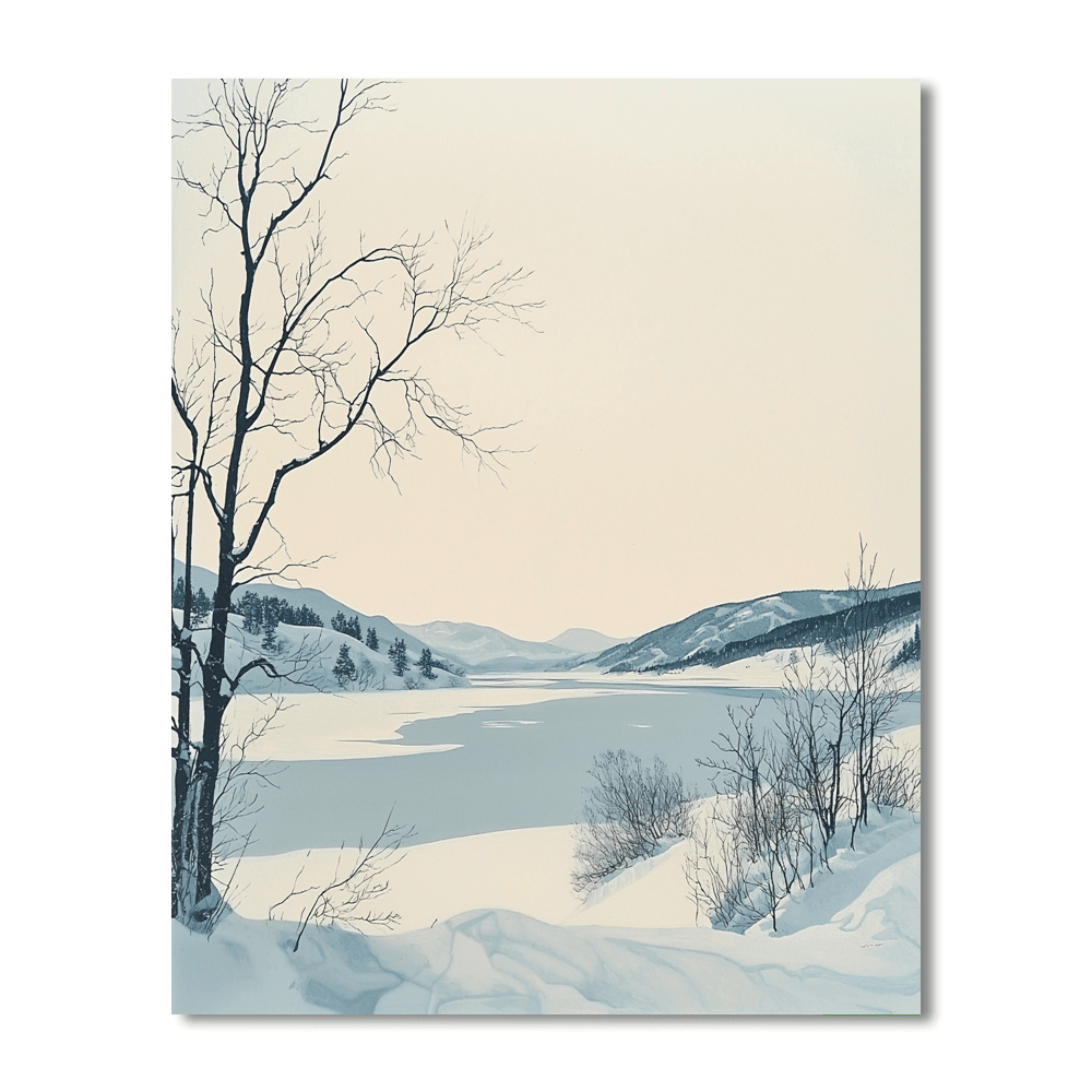 Hiroshi Sugimoto Inspired Whispers Of Winter  DIY Paint By Numbers