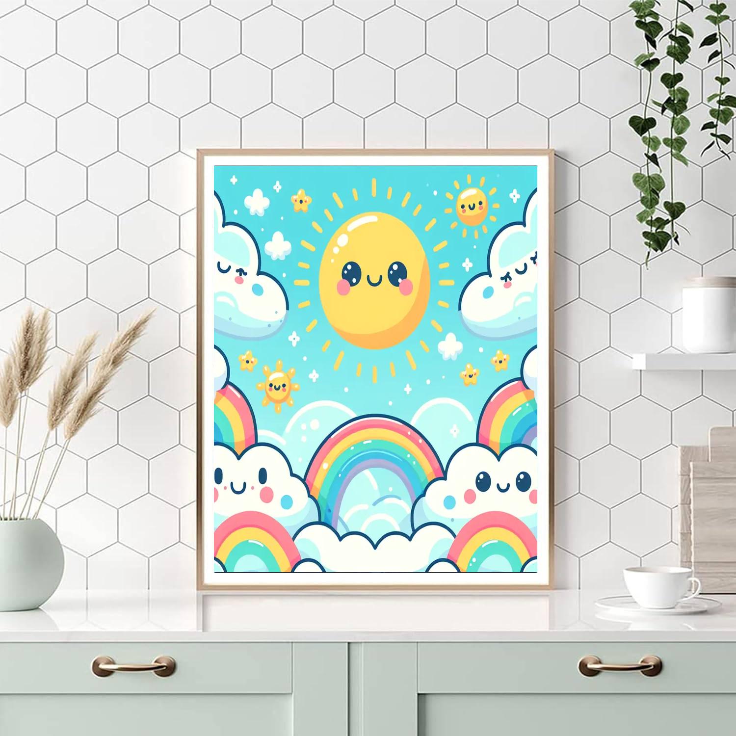 Dreamy Cloud World Paint By Numbers Art