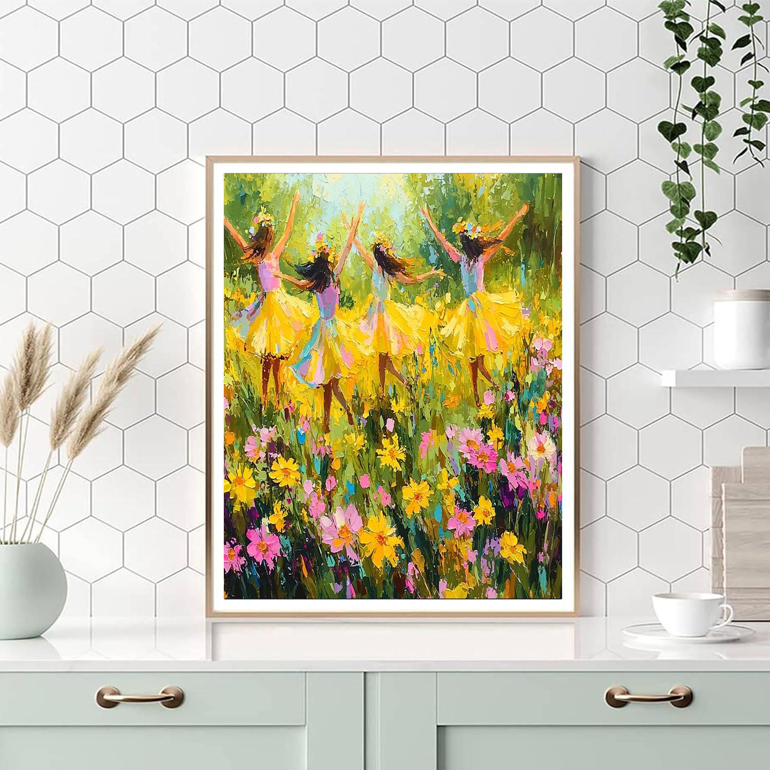 Meadow Dance With Mom DIY Paint By Numbers