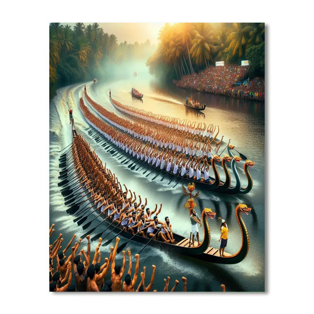 Alleppey Nehru Trophy Boat Race - India Number Painting