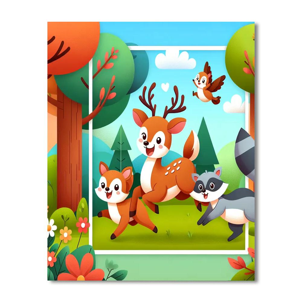 Forest Fun Adventure DIY Paint By Numbers