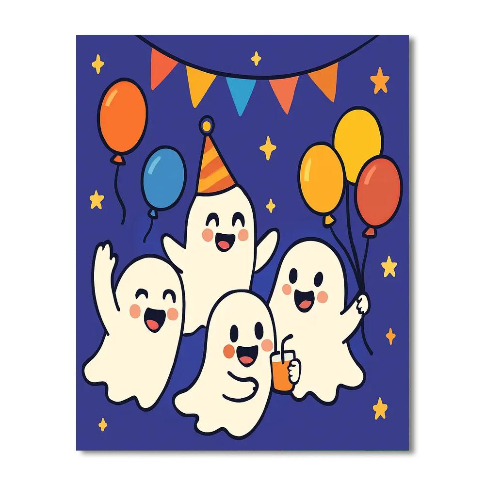 Friendly Ghost Party Paint By Numbers Kits