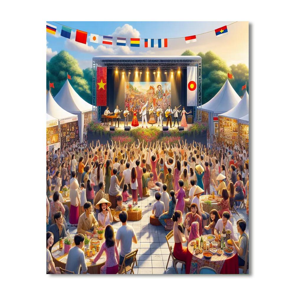Festival De La Francophonie - Vietnam Paint By Color