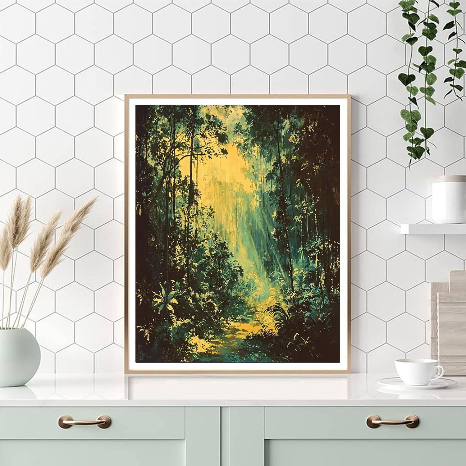 Nandalal Bose Inspired Forest's Whispering Wisdom  Painting Number Kit