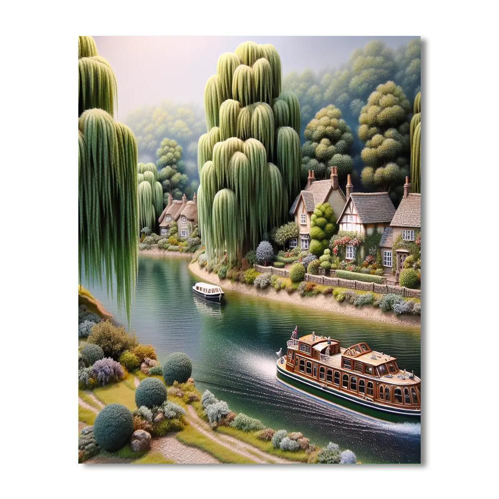 Charming Riverboat Cruise Paint By Numbers Kits