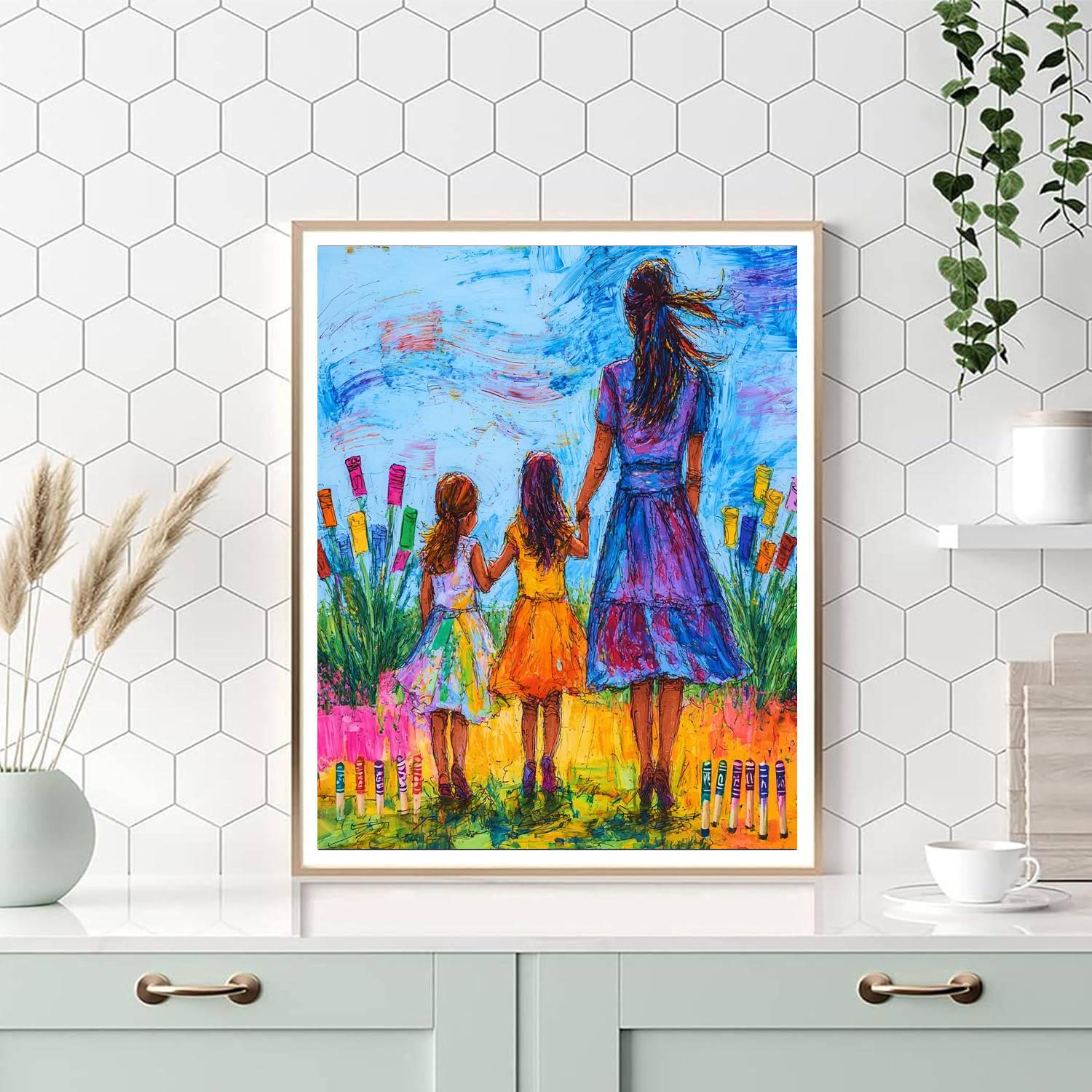 Cuddles And Crayons Paint By Number