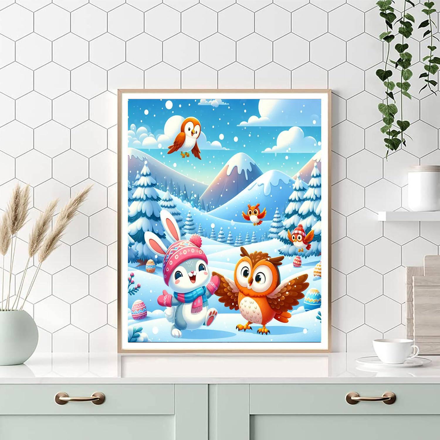 Whimsical Winter Creatures Paint By Numbers