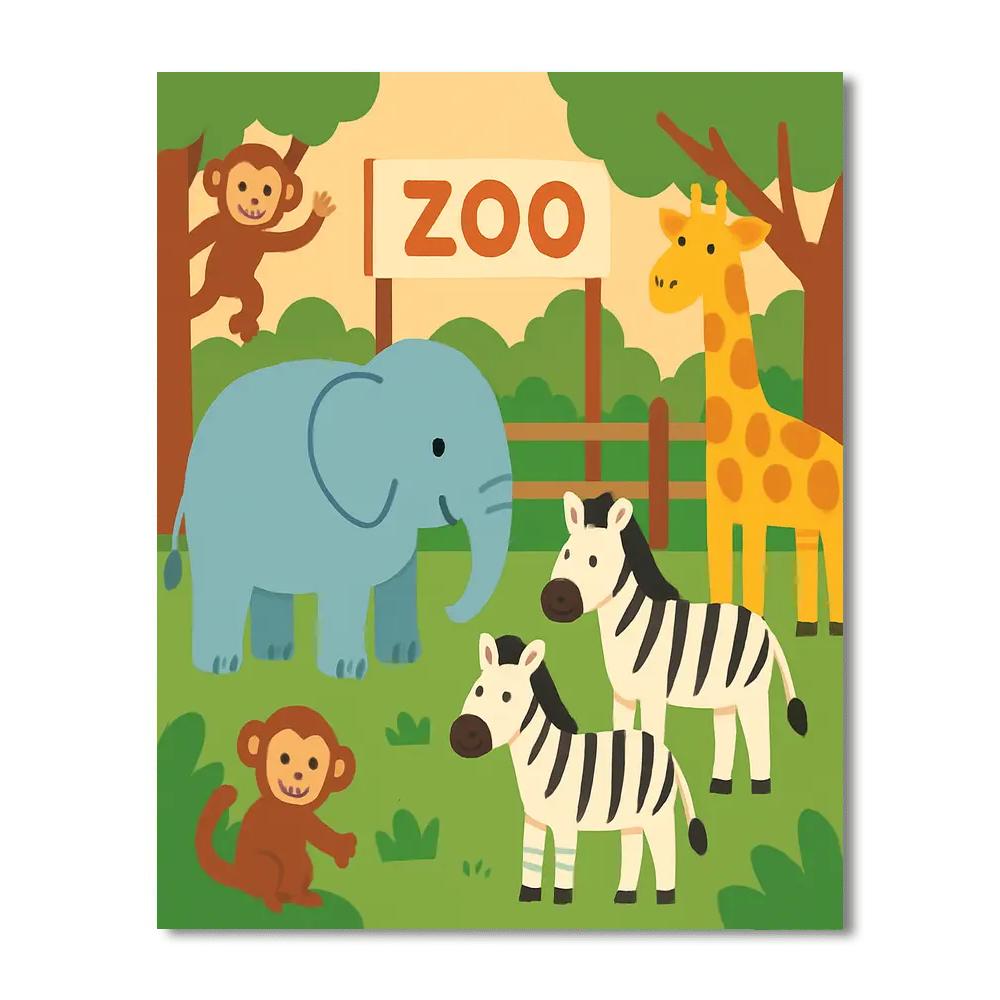 Zoo Animal Extravaganza Paint By Number