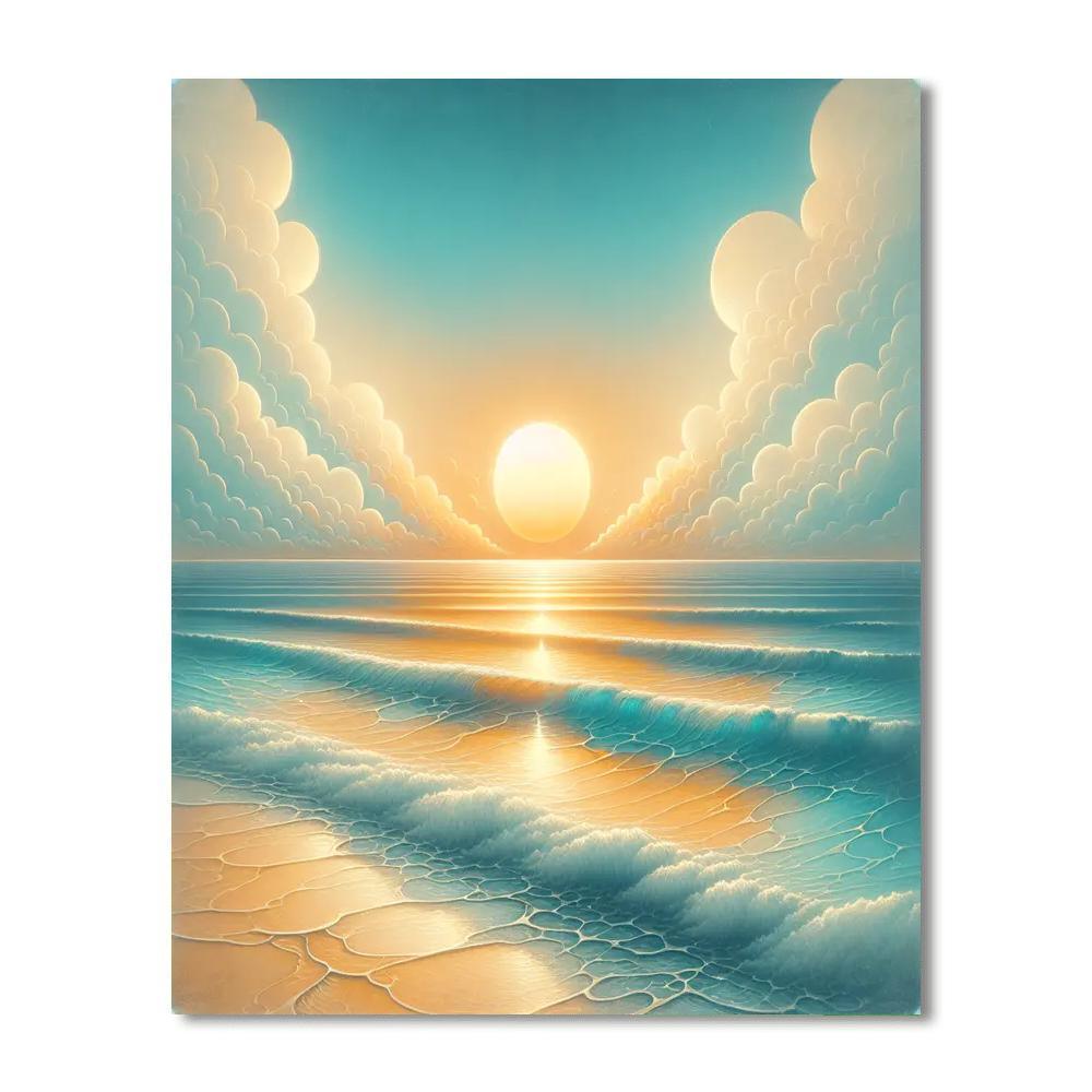 Breathtaking Coastal Sunrise Paint By Numbers