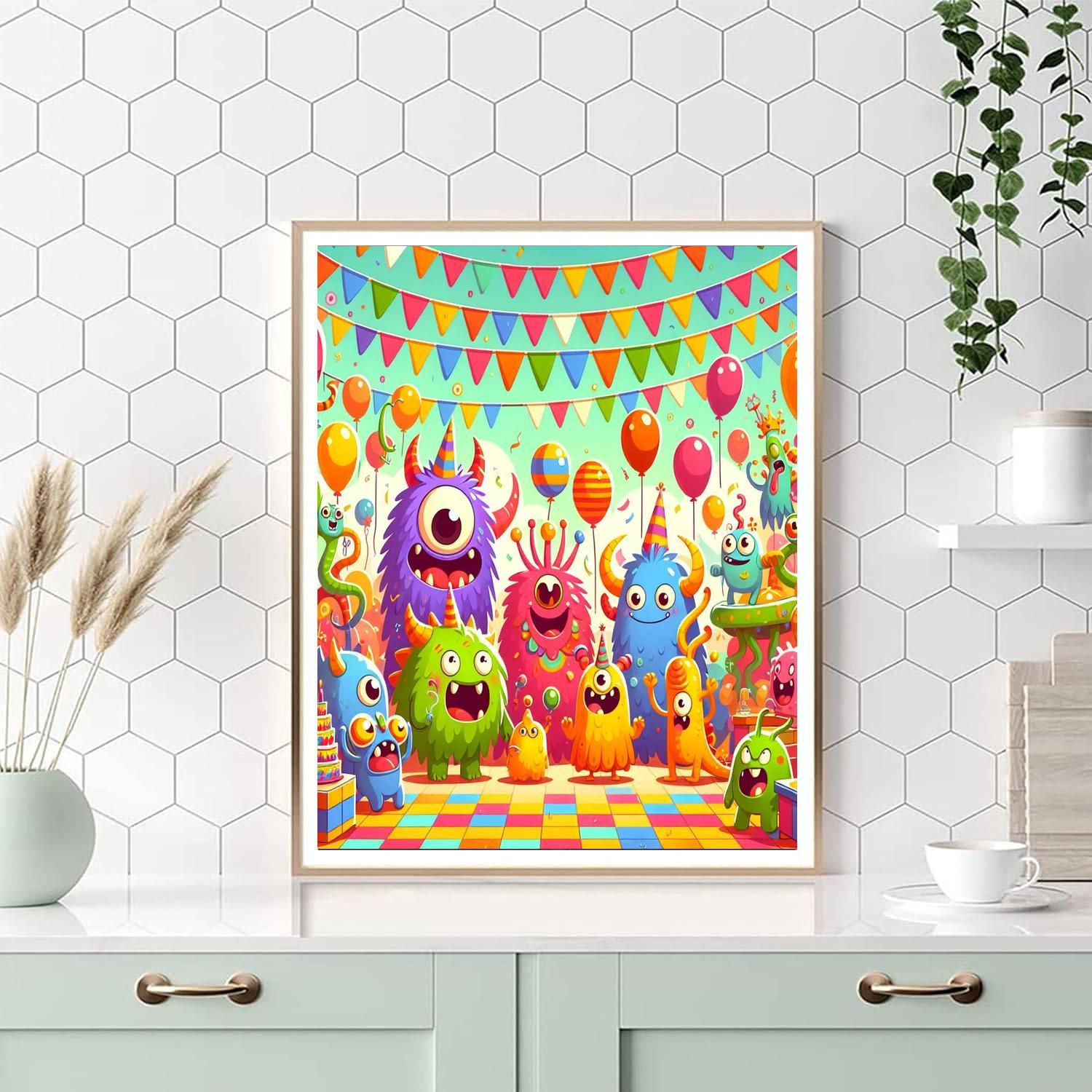 Friendly Monster Festival Paint By Numbers