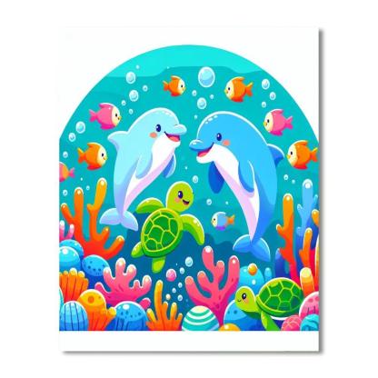 Bubbly Underwater Adventure Paint By Numbers Art