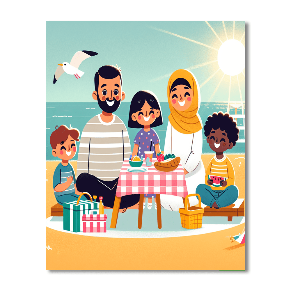 Seaside Picnic Day Paint By Number